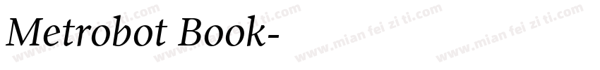 Metrobot Book字体转换